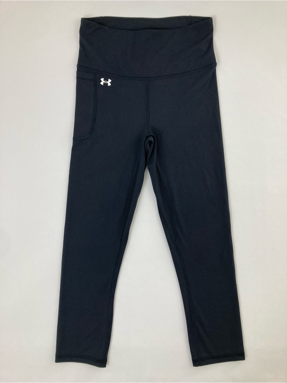 Under Armour Black Motion Fitted High Waisted Capri Athletic Leggings Size Small